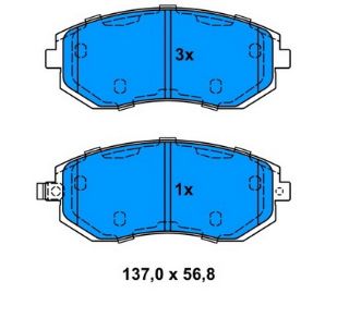 FREN BALATASI ÖN FORESTER 02> IMPREZA 00> LEGACY 00>08 OUTBACK resmi