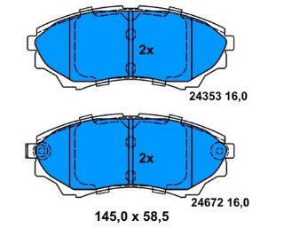 FREN BALATASI ÖN RANGER 98>12 / B2500 99>06 BT-50 06>15 resmi