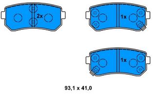 FREN BALATASI ARKA ACCENT ERA 07>11 İ30 07> İX35 09> / CEED 07> PICANTO 11> RİO II 05> SPORTAGE 04> resmi