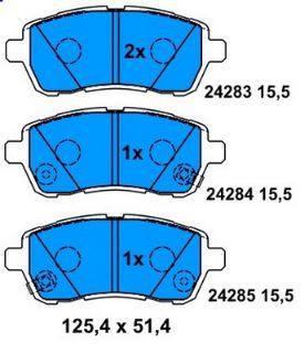 FREN BALATASI ÖN FİESTA VI 08> / MAZDA 2 07> / JUSTY 07> / MATERIA 06> SIRİON 04> / SWİFT IV 10> resmi