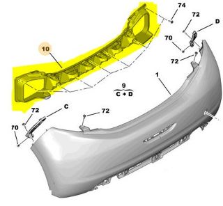 BUMPER BRACKET BM 208 13- resmi