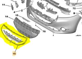 ÖN TAMPON IZGARASI B.M 208 13- resmi