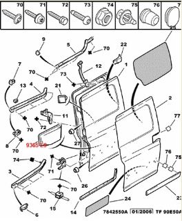ORTA KAPI LASTİĞİ  PEUGEOT 97-00 resmi