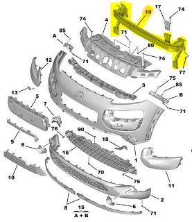TAMPON DEMİRİ ÖN B.M C4 CACTUS / C3 (B618) 2014- resmi