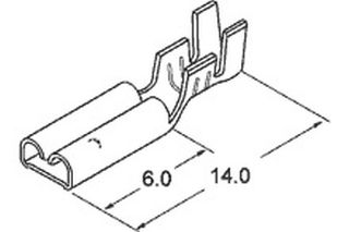 KABLO UCU MİNİ DISI GECMELI (PIRINC) SF 1 / 2 D (A) / (2,8) DP (HOPARLOR+TESISAT FISI) resmi