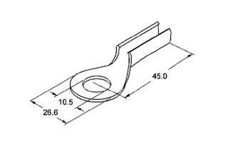 BA 50 TOPRAKLAMA KABLO UCU METRIK 10 BAKIR PABUC resmi