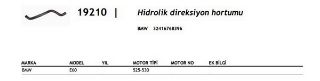 HİDROLİK DIREKSIİON HORTUMU E60 525 530 resmi