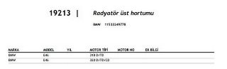 RADYATÖR ÜST HORTUMU E46 320D / 318 / TD / CD resmi