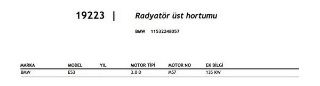 RADYATÖR ÜST HORTUMU E53 3.0 D resmi