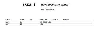 HAVA DEBİMETRE KÖRÜĞÜ E46 325I 325CI 330I 330CI resmi