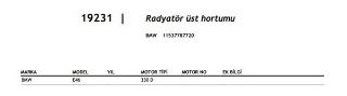 RADYATÖR ÜST HORTUMU E46 330 D resmi