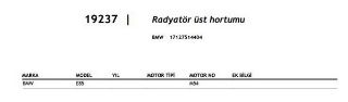 RADYATÖR ÜST HORTUMU E85 M54 resmi