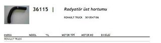 RADYATÖR ÜST HORTUMU (FIRSAT) resmi