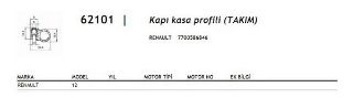 KAPI KASA PROFILI ( TAKIM ) ( RENAULT R12 ) resmi
