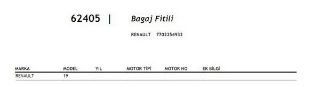BAGAJ FİTİLİ R19 resmi