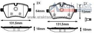 FREN BALATA ÖN MİNİ MİNİ (R56) COOPER 1.6İ 2006-2013 resmi