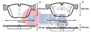 FREN BALATA ÖN İKAZLI BMW X5 (E70) 3.0 D 2007-2012 / BMW X5 (E70) 3.0 SI 2007-2012 / BMW X5 (E70) 3.0 SD 2007-2012 / X6 (E71,E72) 3.0 D 2008- resmi