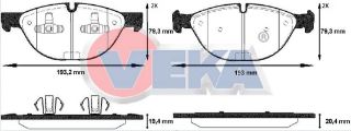 FREN BALATA ÖN İKAZLI BMW X5 (E70) 4.8İ 2007-2012 / BMW X6 (E71,E72) 3.5 D 2008- / BMW X6 (E71,E72) 4.4İ 2008- resmi