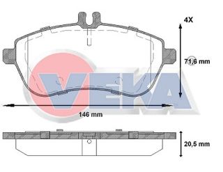 FREN BALATA ÖN İKAZLI MERCEDES C SERISI (W204) C 180 2007-2014/ C 200 CDI 2007-2014/ C 200 2007-2014/ C 220 CDI 2007-2014/ C SERISI (S204) C 200 CDI 2007-/ C 200 2007-/ C 220 CDI 2007-/C 250 CDI 2007- resmi