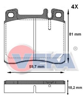 FREN BALATA ARKA LAND ROVER DISCOVERY IV (LA) 3.0 TD 4X4 2010-/ RANGE ROVER IV (LG) 3.0 TD 4X4 2012-/ RANGE ROVER IV (LG) 5.0 V8 4X4 2012- resmi