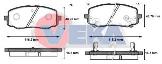 FREN BALATA ÖN LAND ROVER DISCOVERY IV (LA) 3.0 TD 4X4 18.70MM 2010- resmi