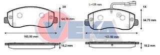 FREN BALATA ÖN LAND ROVER DISCOVERY IV 3.0 TD - 3.0 -5.0 18.70MM 2010-/ R.ROVER SPORT 3.0 TD - 3.0 - 5.0 V8 2013-/ R.ROVER IV 3.0 TD - 4.4 TD 2012- resmi