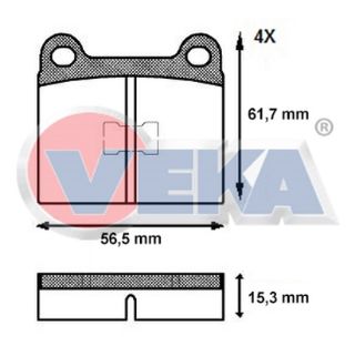 FREN BALATA ÖN VOLKSWAGEN GOLF I (17) 1.1 1974-1985 / GOLF I (17) 1.3 1974-1985 / GOLF I (17) 1.6 1974-1985 / JETTA I (17) 1.1 1974-1984 / JETTA I (17) 1.3 1974-1984 resmi