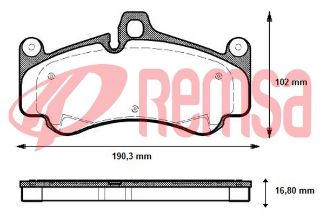 FREN BALATA İKAZLI ÖN PORSCHE 911 (996) 3.6 T 16.80MM 1997-2005 / PORSCHE 911 (997) 3.8 T 2004-2012/ CARRERA GT 5.7 2003-2006/ CAYMAN (987) 3.4 2005-2013 resmi