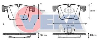 FREN BALATA ÖN BMW 3 SERISI (F30) 320İ XDRİVE 2011-/ 320 İ 2011- / 320 D 2011-/ 316 İ 2011-/ 2 SERISI (F45) 220 D 2014-/ BMW X4 (F26) XDRİVE 2.0İ 2014-/ XDRİVE 3.0 D 2014- resmi