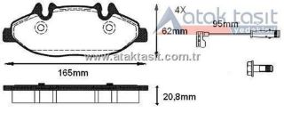 FREN BALATA ÖN FISLI MERCEDES VİTO (W639) 115 CDI 2003-2014 / VİTO (W639) 110 CDI 2003-2014 / VIANO (W639) 2.2 CDI 2003-2014 / VIANO (W639) 2.0 CDI 2003-2014 resmi