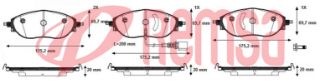 FREN BALATA ÖN FISLI VW PASSAT (3C5) 1.4 TSI 2008-2012/ 1.6 TDI 2008-2012/ 2.0 TDI 2008-2012/ GOLF VII (5G1) 2.0 TSI 2012-/ PASSAT (3G2) 2.0 TDI 2014-/ SEAT LEON 2.0 TFSI 2012-/ AUDI A3 2.0 TFSI 2012- resmi