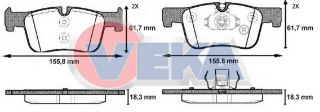 FREN BALATA ÖN İKAZLI BMW 1 SERISI (F20,F21) 116 İ 2010-/ 118 İ 2010-/ 116 D 2010-/ 118 D 2010-/ 120 D 2010-/ 3 SERISI (F30) 316 İ 2011-/ 320 D 2011-/ 318 İ 2011-/ 316 Cİ 2011-/ 330 Xİ 2011- resmi