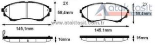 FREN BALATA ÖN İKAZLI FORD RANGER 2.5 TDCI 4X4 2002-2006 / RANGER 2.2 TDCI 2002-2006 / RANGER 3.0 TDCI 2002-2006 / RANGER 3.2 TDCI 2002-2006 / MAZDA B SERISI (UN) 2.5 D 1998-2006 resmi