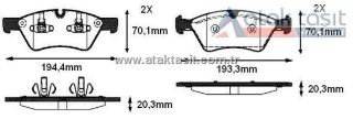 FREN BALATA ÖN MERCEDES M CLASS W164 20.30MM 2005- / E SERISI (W211) E 320 CDI 2002-2008 / R SERISI (W251,V251) R 320 CDI - R350 2006- resmi