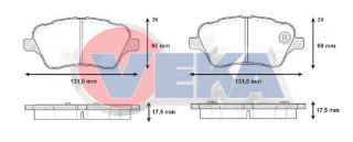 FREN BALATA ÖN FORD TOURNEO COURIER 1.5 TDCI 2014-/ 1.6 TDCI 2014-/ B-MAX 1.6 TDCI 2012- / FİESTA VII 1.4 TDCI 2012-/ TRANSİT COURIER 1.0 2014-/ B-MAX 1.5 TDCI 2012- resmi