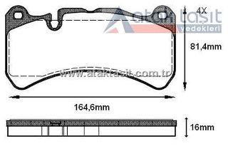 FREN BALATA ÖN MERCEDES CLK (C209) 63 AMG 16.00MM 2002-2009 resmi