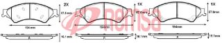 FREN BALATA ÖN İKAZLI FORD RANGER (TKE) 2.2 TDCI 4X4 2011- / RANGER (TKE) 2.5 TDCI 4X4 2011- / RANGER 3.0 TDCI 4X4 2011- /  MAZDA BT-50 2.5 CD 4X4 2006- resmi