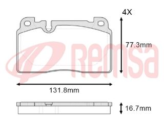 FREN BALATA ÖN AUDI Q5 (8R) 2.0 TDI 2008-/ 2.0 TFSI 2008-/ 3.0 TDI 2008- / PORSCHE MACAN (95B) 2.0 2014-/ MACAN (95B) 3.0 S 2014- resmi