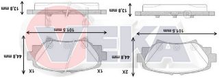 FREN BALATA ARKA İKAZLI 13.8MM MAZDA 3 (BM) SKYACTIVE G100 - G120 - G165 - D150 2013- resmi