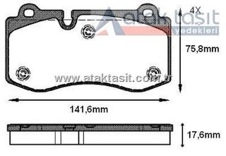 FREN BALATA ÖN MERCEDES S SERISI (W221) S 320 CDI 2005-2013 / MERCEDES S SERISI (W221) S 350 2005-2013 resmi