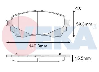 FREN BALATA ÖN İKAZLI MAZDA 6 (GJ,GH) 2.0 2013- / 6 (GJ,GH) 2.2 D 2013- resmi