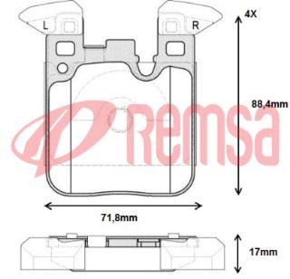 FREN BALATA ARKA 3 SERISI (F30) 316 İ 17.00MM 2011-/(F30) 318 İ 2011-/ (F30) 320 D 2011-/(F30) 320 İ 2011-/(F30) 316 D 2011-/ 1 SERISI (F20,F21) 135 İ 2010-/(F20,F21) 116 İ 2010-/(F20,F21) 114 İ 2010- resmi