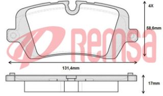FREN BALATA ARKA LAND ROVER R. ROVER IV (LG) 3.0 TD 17.30MM 2012-/ R.ROVER IV 4.4 TD V8 2012-/ R.ROVER IV 5.0 V8 2012-/ R. ROVER SPORT 3.0 TD 2013-/ SPORT 3.0 2013-/ SPORT 5.0 V8 2013- resmi