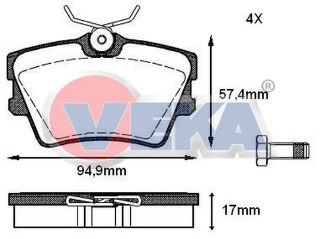 FREN BALATA ÖN MERCEDES C SERISI (W205) C 200 BLUETEC 18.50MM 2014-/ (W205) C 220 BLUETEC 2014- / (W205) C 250 BLUETEC 2014- resmi