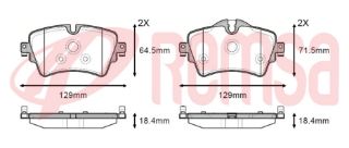 FREN BALATA ÖN BMW 2 SERISI (F45) 218 İ 18.40MM 2014-/ MİNİ COOPER S (F56) 2.0 2013-/ COUNTRYMAN (F60) 1.5 2016- resmi