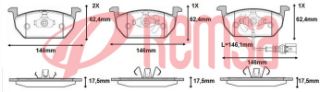 FREN BALATA ÖN FISLI VW GOLF VII 1.6 TDI 2012-/ GOLF VII 1.2 TSI 2012-/ GOLF VII 1.4 TFSI 2012-/ SKODA OCTAVIA 1.4 TSI 2012-/ 1.6 TDI 2012- / SEAT LEON 1.4 TSI 2012-/ 1.2 TSI 2012-/ 1.6 TDI 2012- resmi