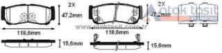 FREN BALATA ARKA İKAZLI HYUNDAİ SANTA FE (CM) 2.2 CRDI 2006-2012 / SANTA FE (CM) 2.7İ V6 2006-2012 resmi