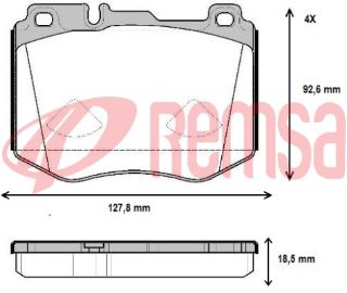 FREN BALATA ÖN MERCEDES C SERISI (W205) C 250 CGI 2014-/ C 250 BLUETEC 2014-/ C 300 BLUETEC 2014-/ E SERISI (W213) E 200 2016-/ E 220 D 2016-/ GLC (X253) 250 2015- resmi