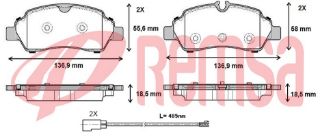 FREN BALATA ARKA FORD TRANSİT (CIFT TEKER) 2.2 TDCI 17.00MM 2014- resmi