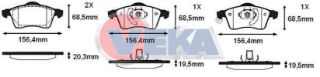 FREN BALATASI ÖN MERCEDES E SERISI (W213) E 200 19.00MM 2016- / (W213) E 220 D 2016- / (W213) E 250 2016- / C SERISI (W205) C 300 BLUETEC 2014- resmi